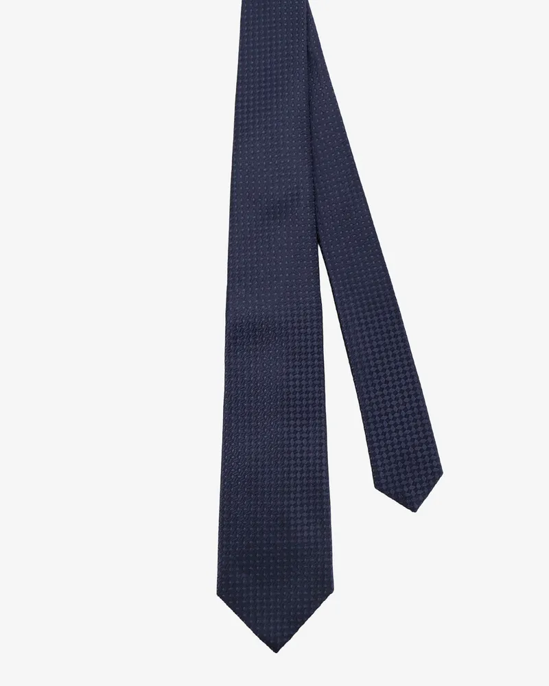 Kiton Men's Tie Blue Silk Ties & Bow Navy
