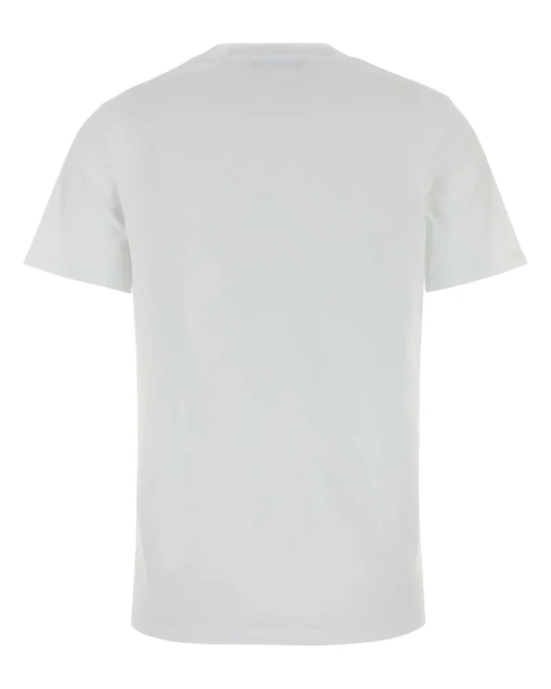 Balmain Women White Cotton T-Shirt Gab Blanc-Noir Exterior Blanc/noir Exterior: T-shirts And Polos White