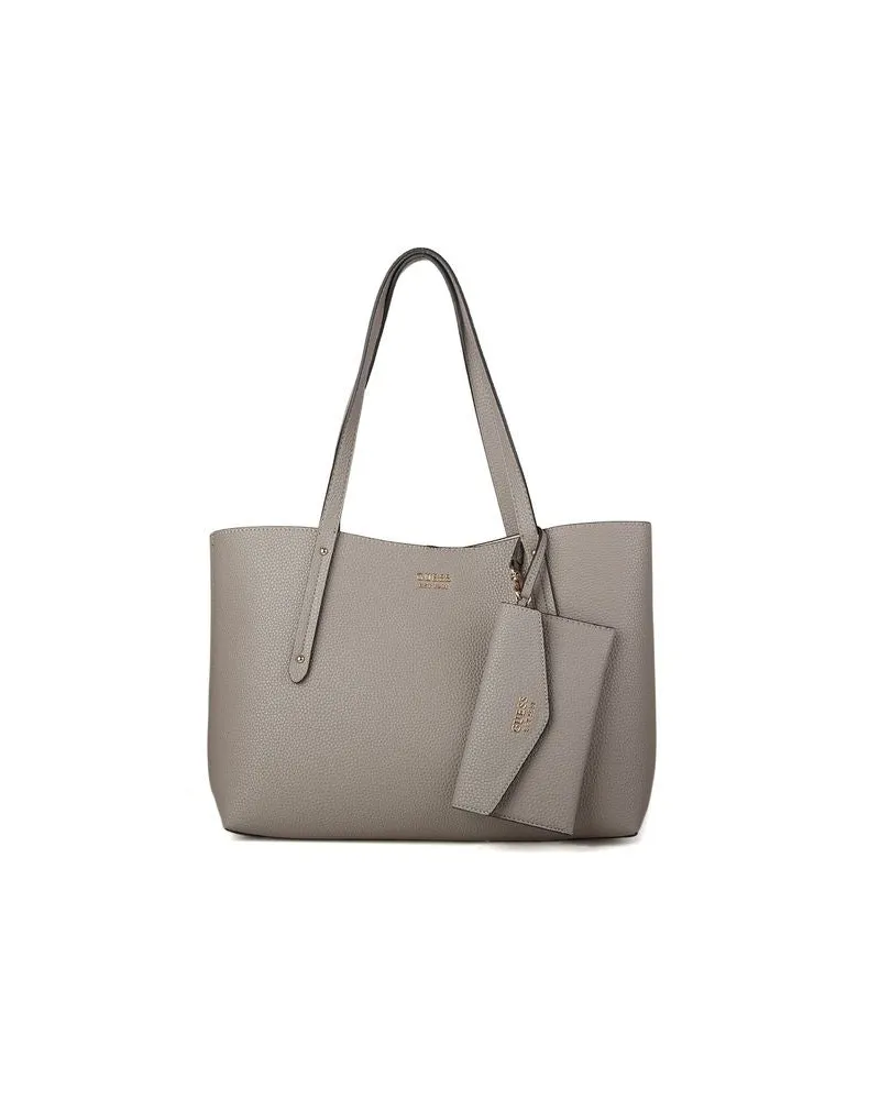 Guess Women's Tote Dark Taupe Polyurethane Tote-bags Gray