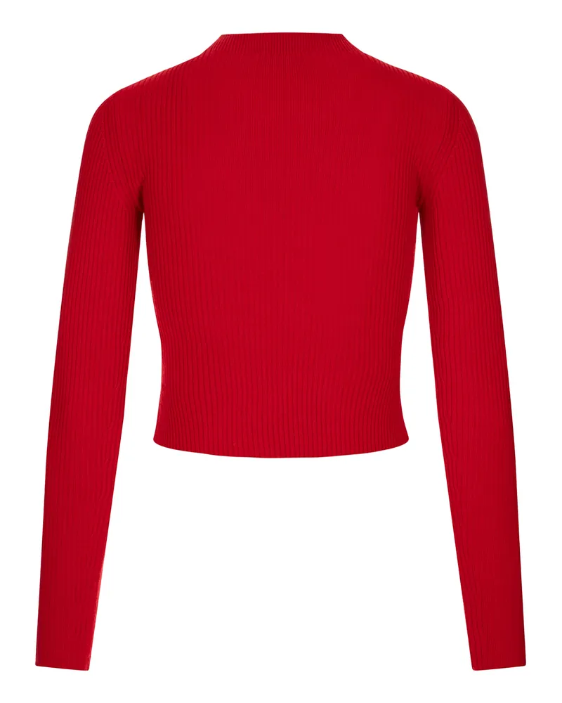Diesel Women's Ribbed Wool Sweater M-Olina Formula Red Jumpers Red