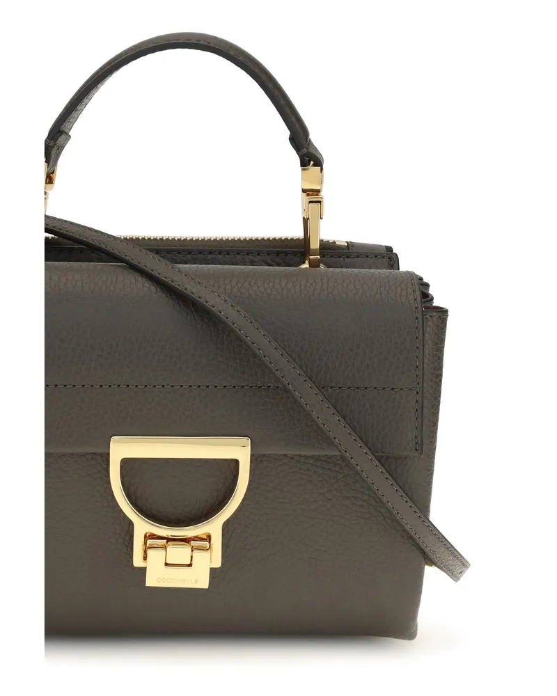 Coccinelle Women's Handbag Arlettis Taupe Calfskin Calf Leather Handbags Hand Bags Taupe