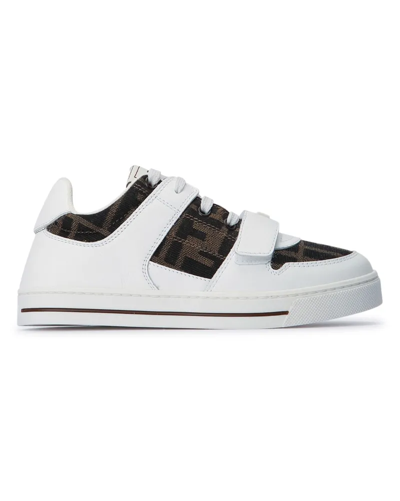 Fendi Monogram Canvas Low-Top Sneaker — White White