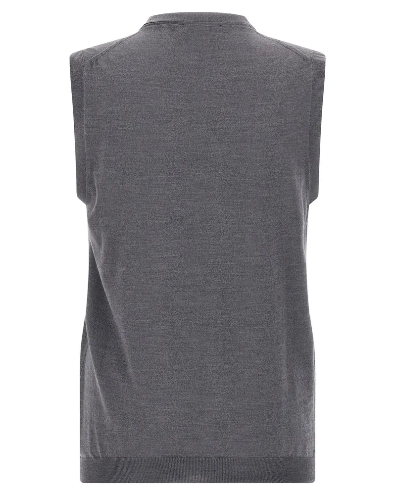Zanone Flexwool Vest — Charcoal Charcoal