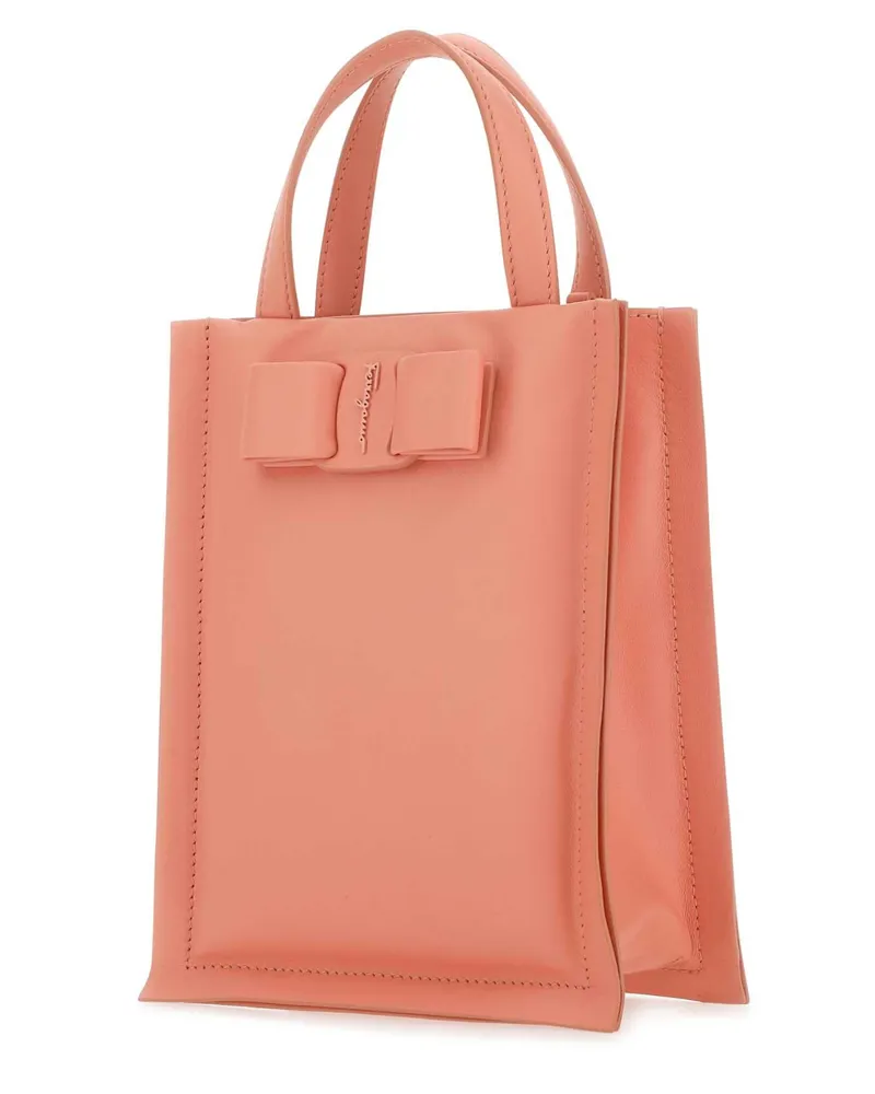 Ferragamo Women's Corallo Top Handle Bag Pink Nappa Leather Pink