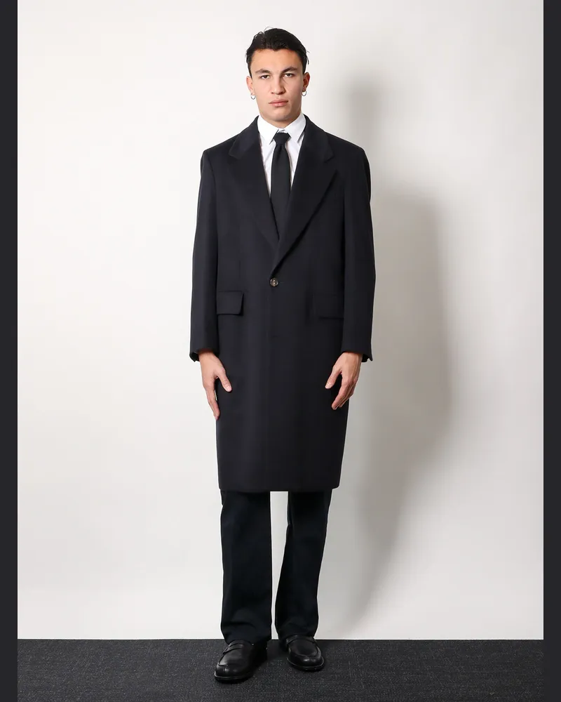 Hevò Men's Cashmere Coat Blue Blue