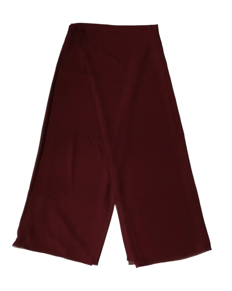 Dolce & Gabbana Maroon Silk Stole Neck Wrap Shawl Men 200cm X 130cm Scarf Maroon