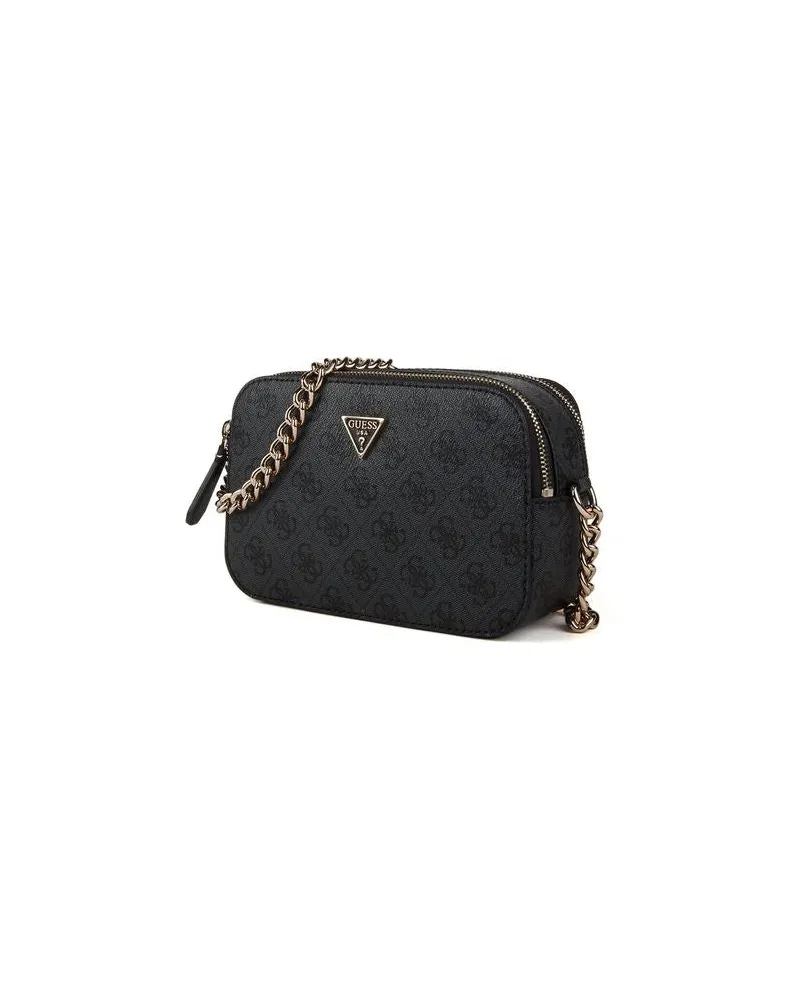 Guess Women's Satchel Coal Logo Polyurethane Satchel-bags Black
