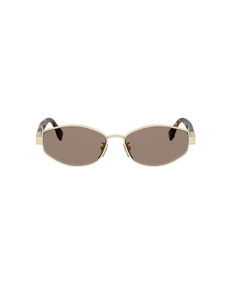 Fendi Unisex Sunglasses Shiny Gold Metal Gold