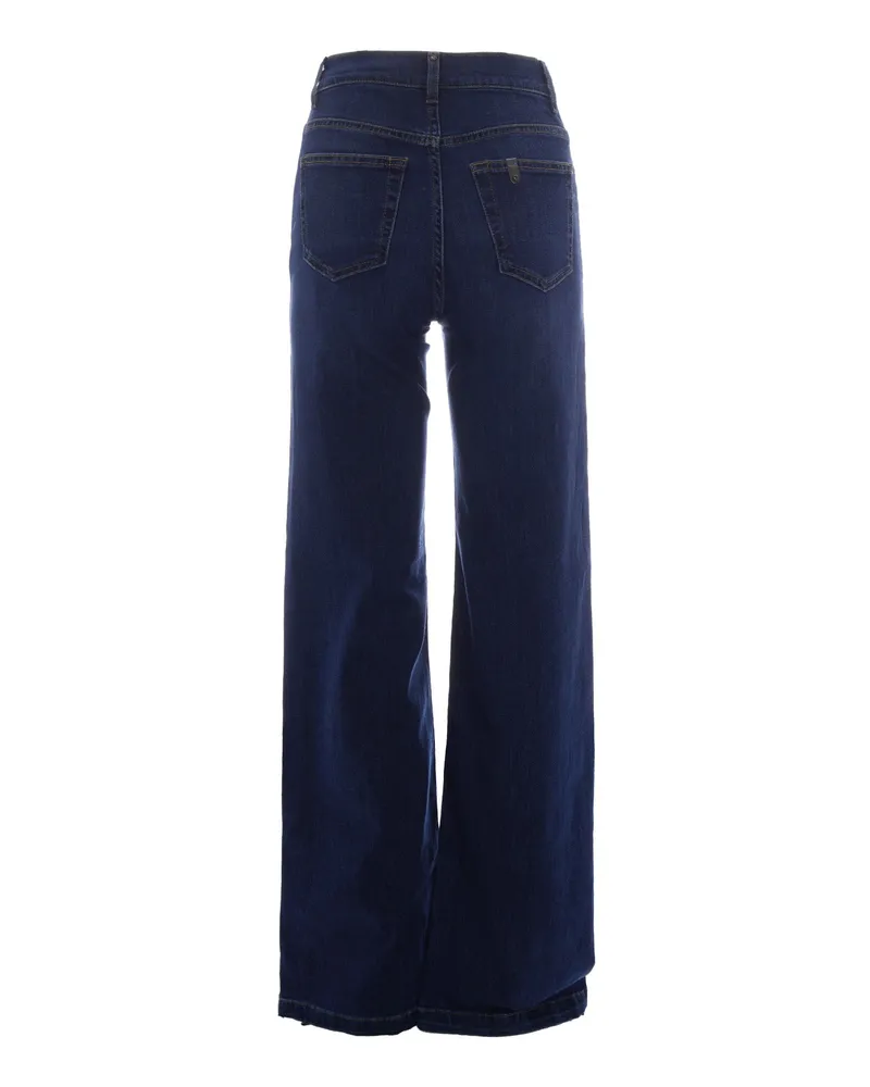 Liu Jo Women's Jeans Flare Dark Wash Denim Blue Sweet Cotton Blue