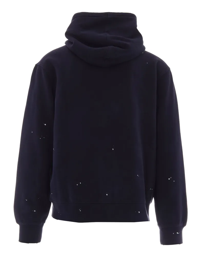 Carhartt WIP Men Hooded Painter Jacket Dark Navy Destroy Wash-Splatt Cotton Sweatshirts Wash/splatt Sweater Navy