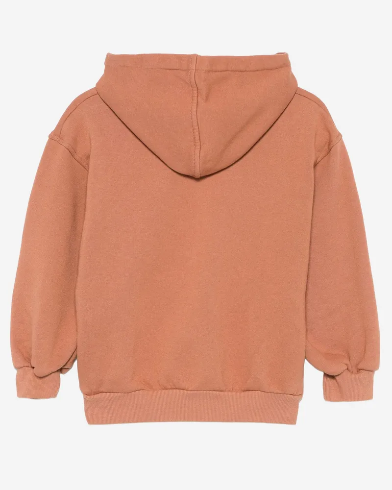 BOBO CHOSES Boys' Sweatshirt Cotton Logo Orange Organic Hoods & Sweatshirts Orange