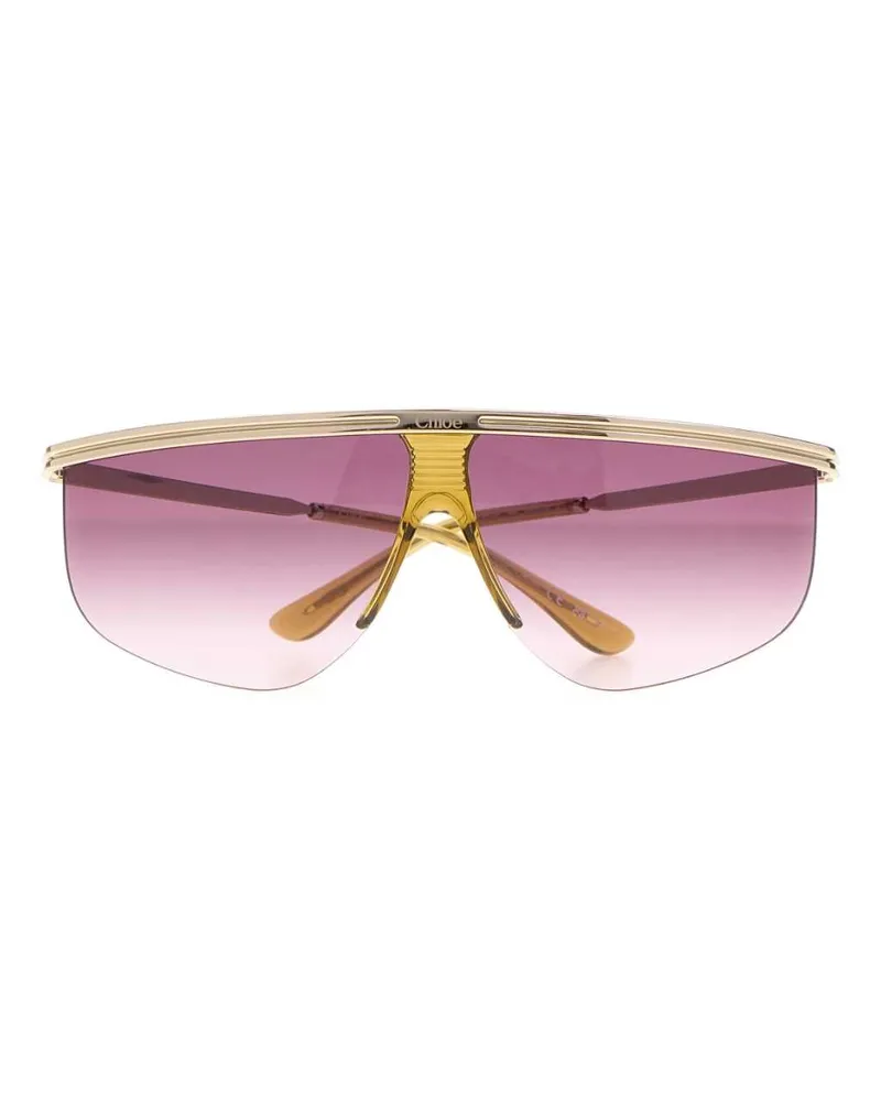Chloé GOLD-GOLD-GREY Platinum Metal Sunglasses — Gold Gold