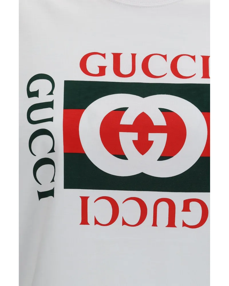 Gucci Women's T-Shirt Ancora G Loved Cotton White-Green White-Green-Multicolour T-Shirts & Jerseys White/green/multicolour White