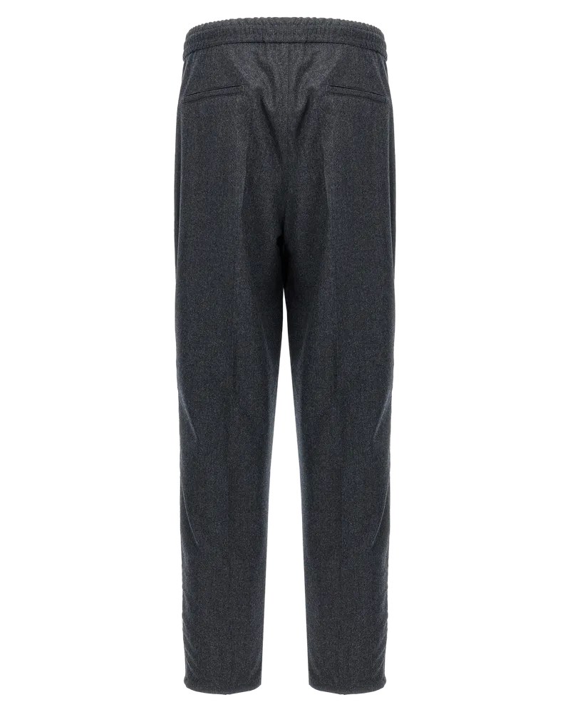 Brunello Cucinelli Virgin Wool Trousers — Gray Gray
