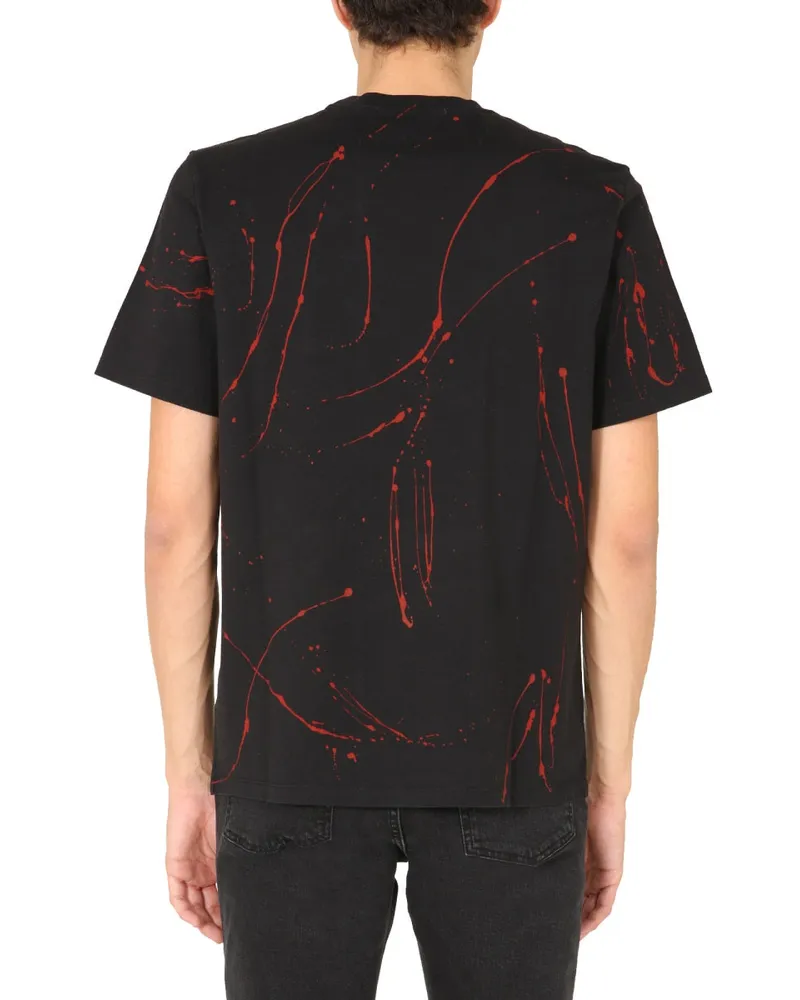 MSGM Crew Neck Cotton T-Shirt — Black Black