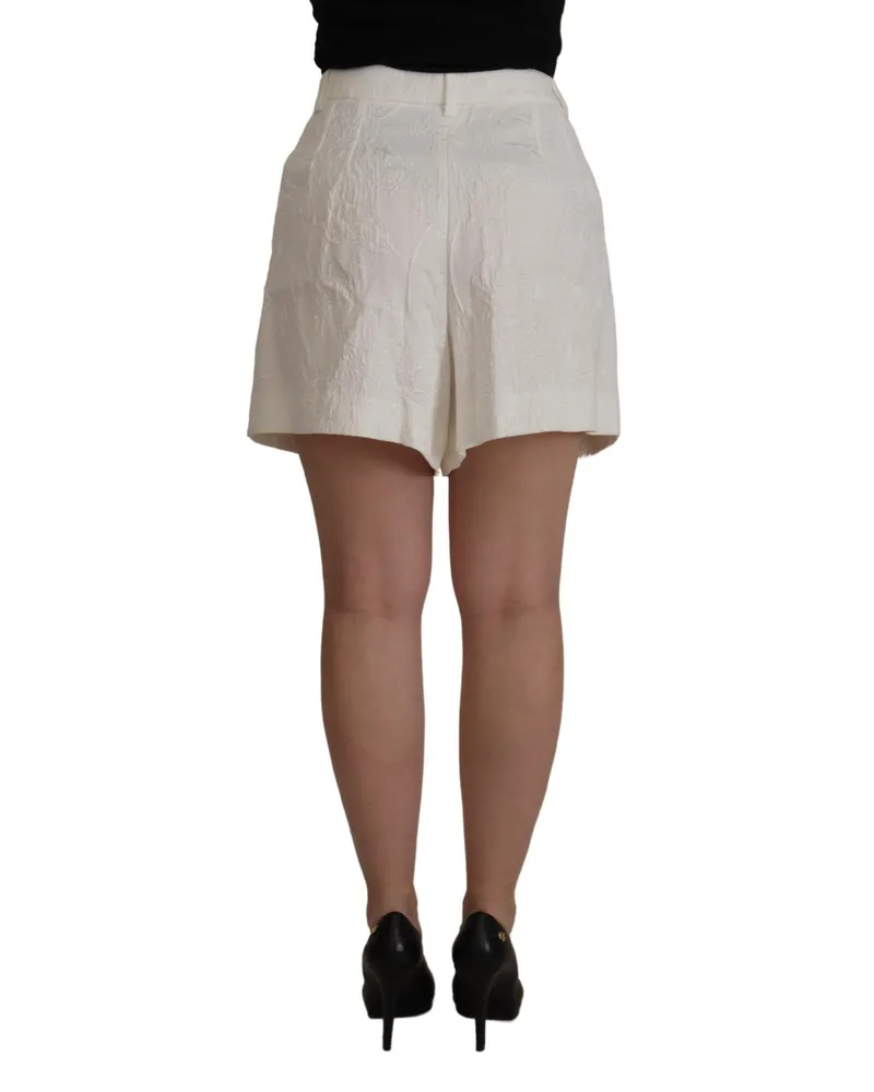 Dolce & Gabbana Women's White High Waist Culotte Cotton Shorts White
