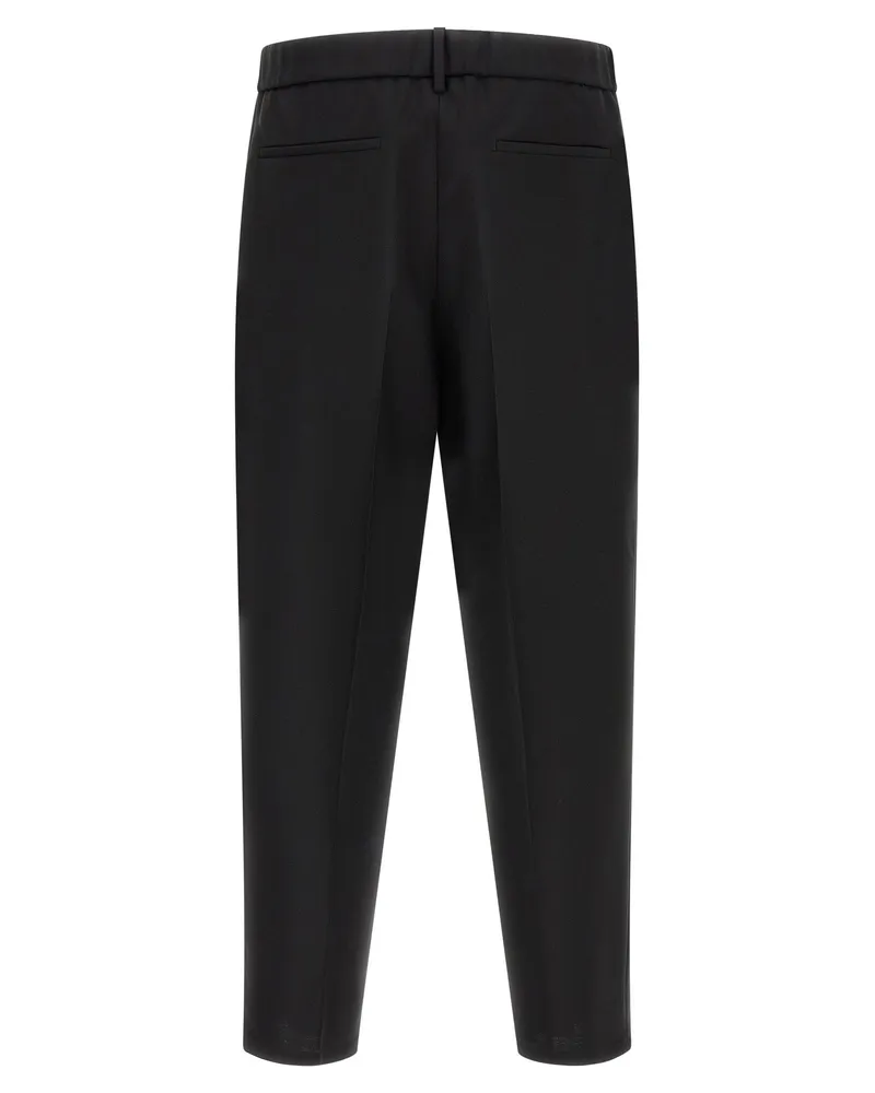 Jil Sander Virgin Wool Canvas Trousers — Black Black