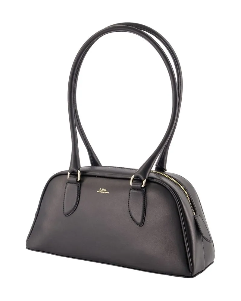 A.P.C. Women's Paloma Shoulder Bag -  Leather Black Cowhide Shoulder-Hobo-Bags Black