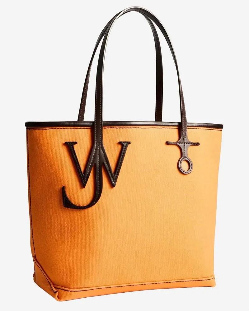 J.W.Anderson Women's Small Anchor Tote Bag Orange Cotton Shoulder Orange