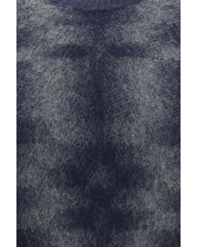 Piacenza Cashmere Virgin Wool Fleece Sweater — Blue Blue