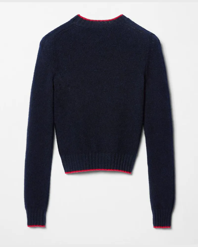 Celine Logo-Embroidered Sweatshirt — Navy Navy