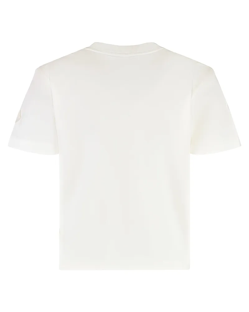 Moncler Women's Cotton Crew-Neck T-Shirt Ivory T-Shirts & Jerseys Ivory