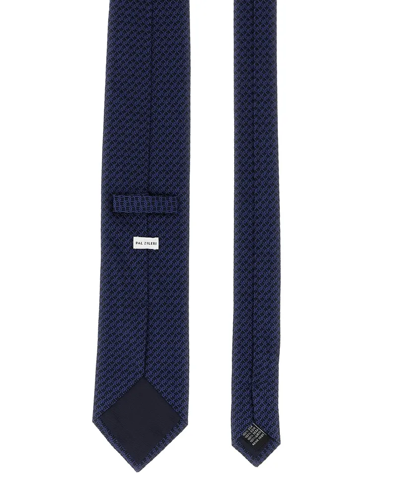 Pal Zileri Men's Blue Silk Tie Navy