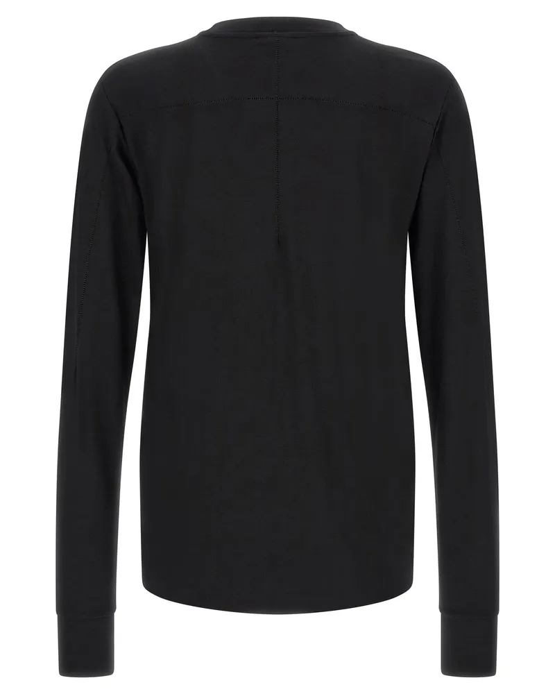 THOM KROM Stretch Viscose Jersey with Thumb Holes T-shirt — Black Black