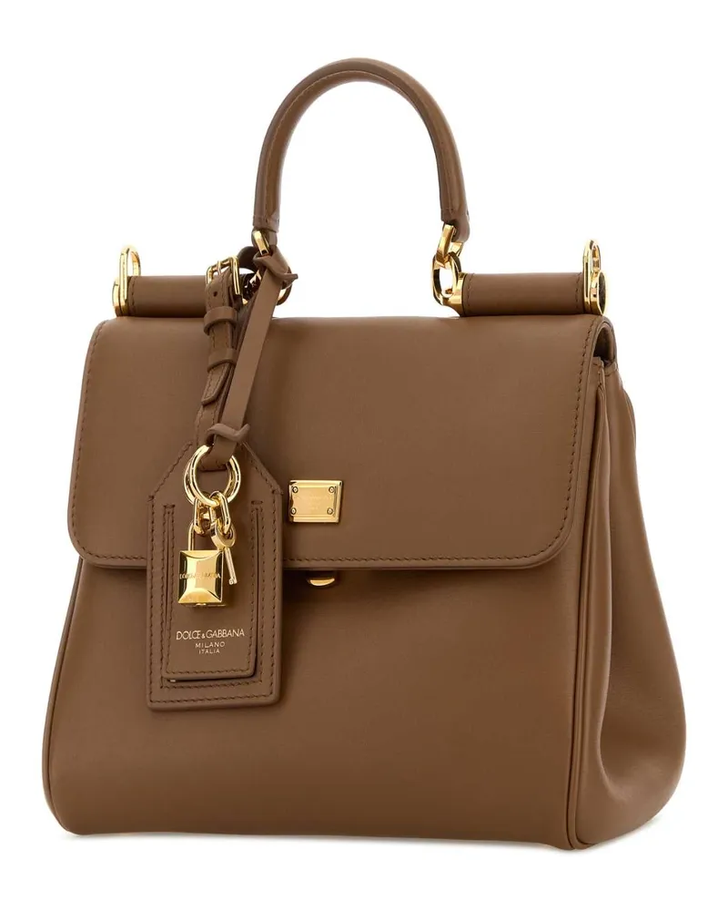 Dolce & Gabbana Bb7781b7321 8z093 Caramello Pvc Vitello Borse A Mano Bag Brown