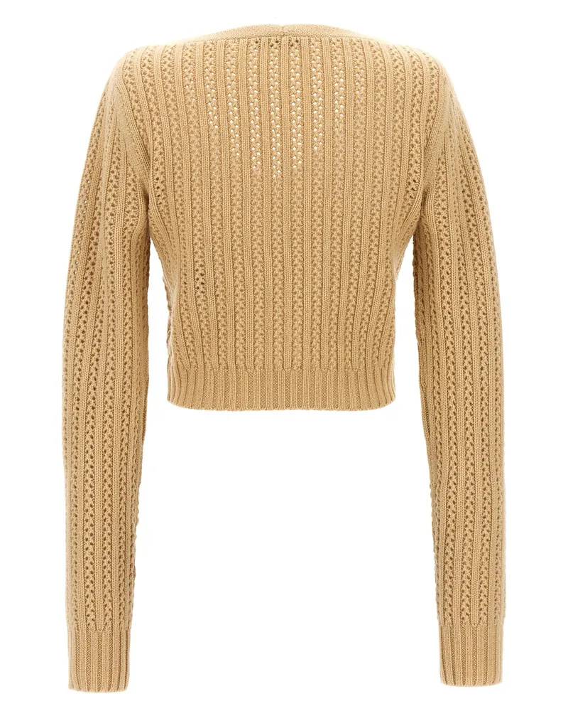 Max Mara Women's Beige Wool Cardigan Clothing Beige