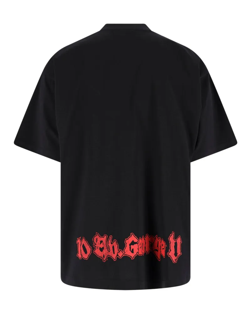 Balenciaga Men's T-Shirts And Polos Black Cotton Black