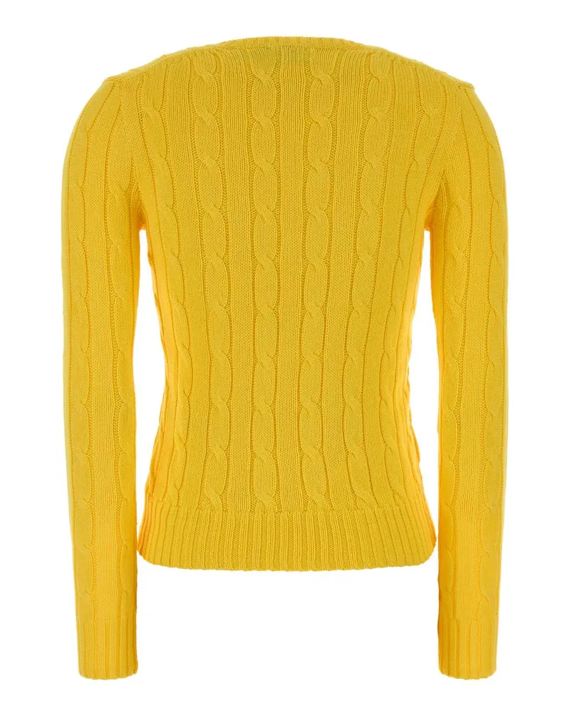 Ralph Lauren Women's Yellow Cotton Sweater Traineryellow Exterior: Maglieria Yellow