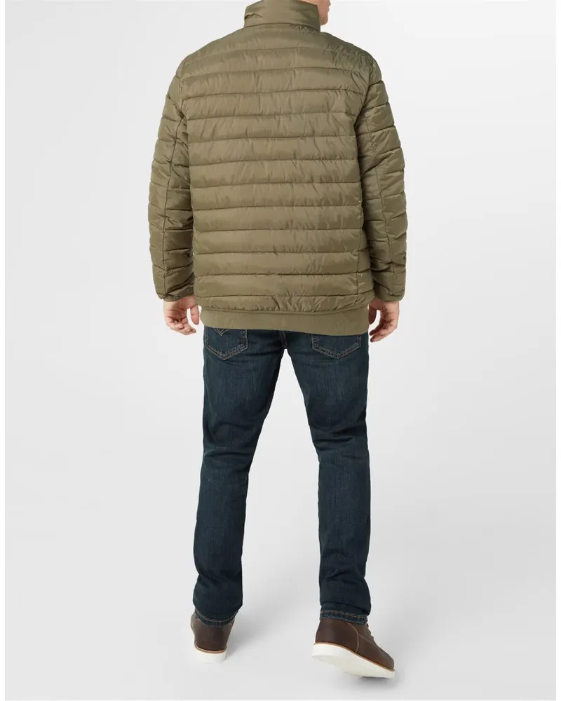 True Religion Men's Horseshoe Logo Puffer Jacket Green Clothing > Coats Green