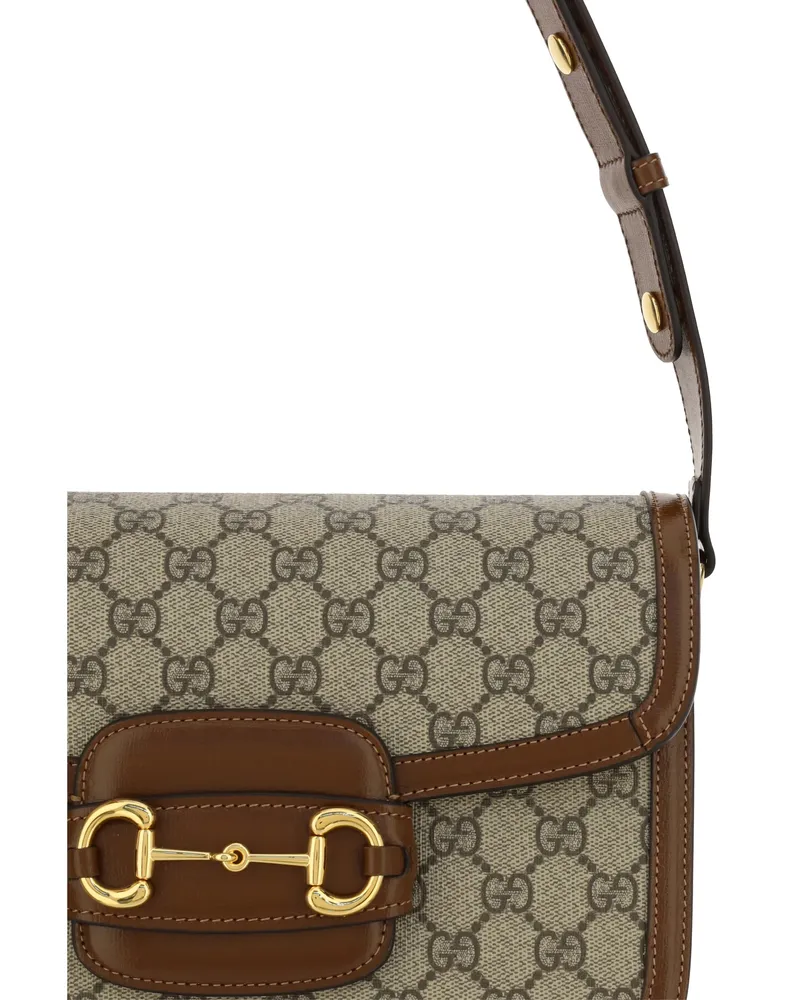 Gucci Women's Shoulder Bag Horsebit Brown Sugar B.eb-Brown Cotton Handbags B.eb/brown Hand Brown