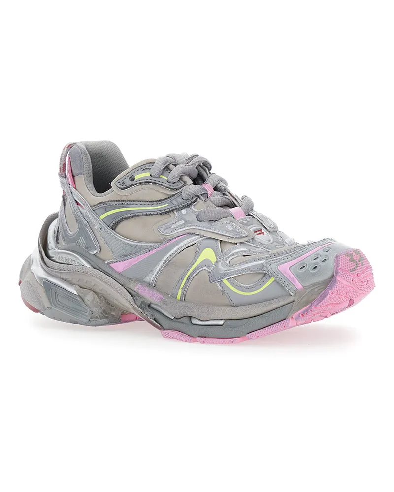 Balenciaga Women's Sneakers Runner 2 Beige Multicolour Polyurethane Trainers Beige