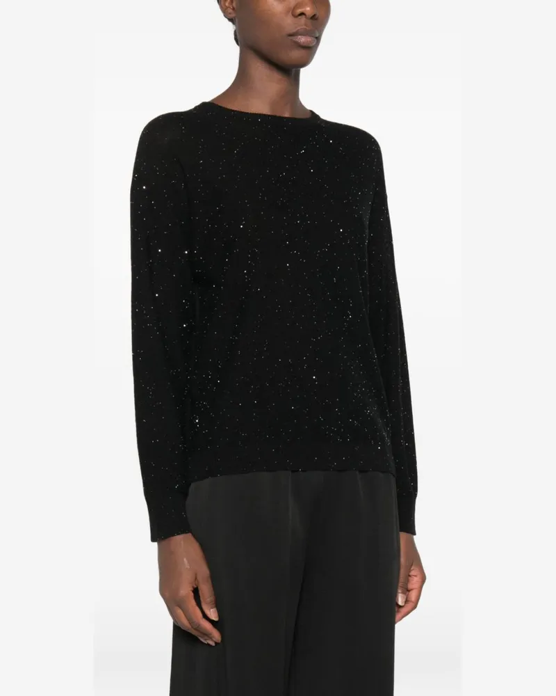 Fabiana Filippi Sequin-Embellished Wool Sweater — Black Black