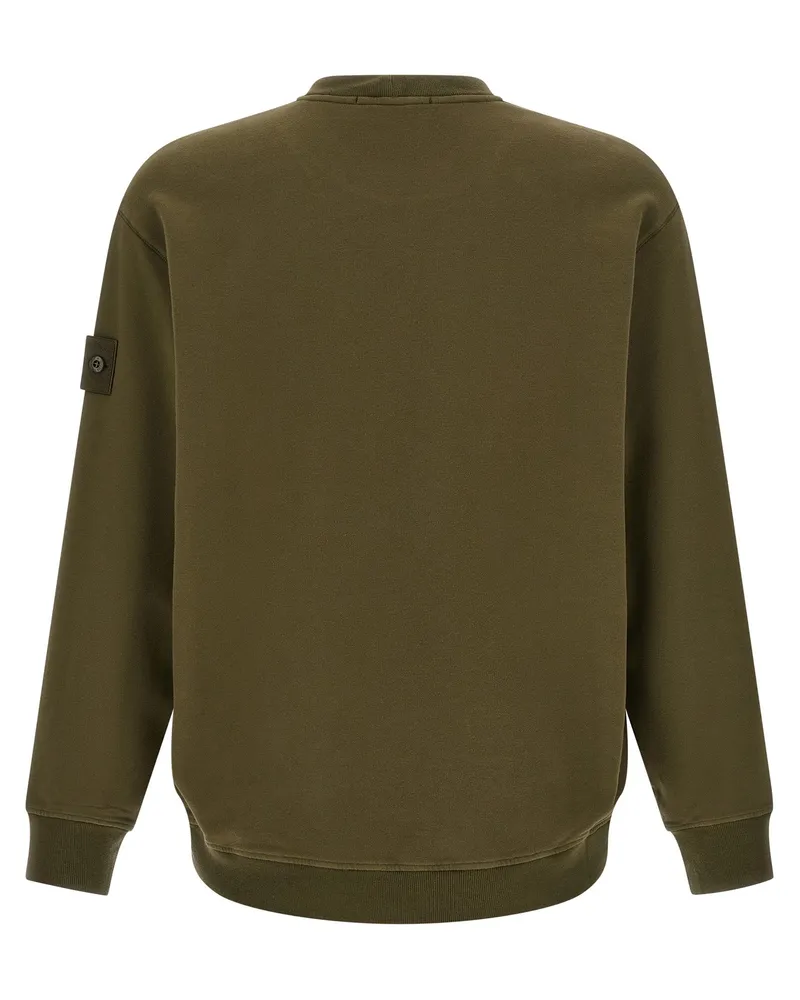 Stone Island Men's Bicolor Cotton Sweatshirt Clothing Green