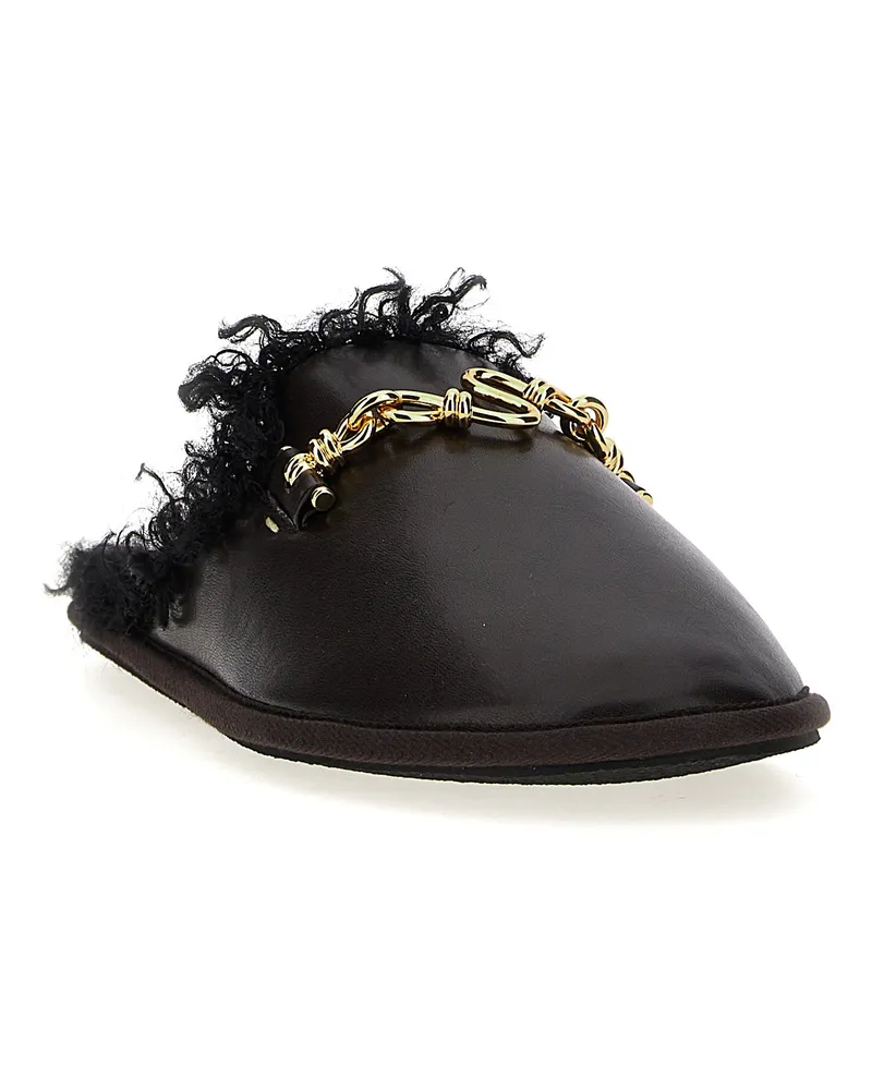 Stella McCartney Women's Brown Polyethylene Mules Black