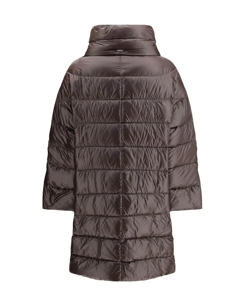 Herno Women's Brown Polyester Full-Length Jacket Clothing Brown