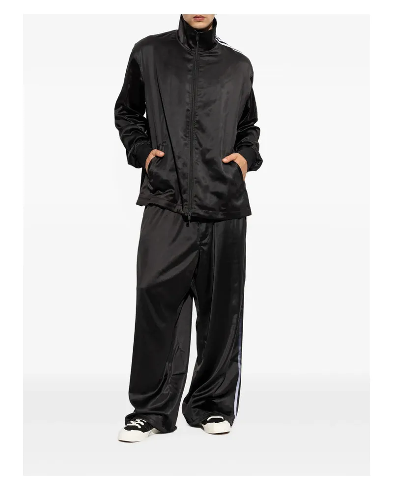 adidas Satin Recycled Polyester Track Jacket — Black Black