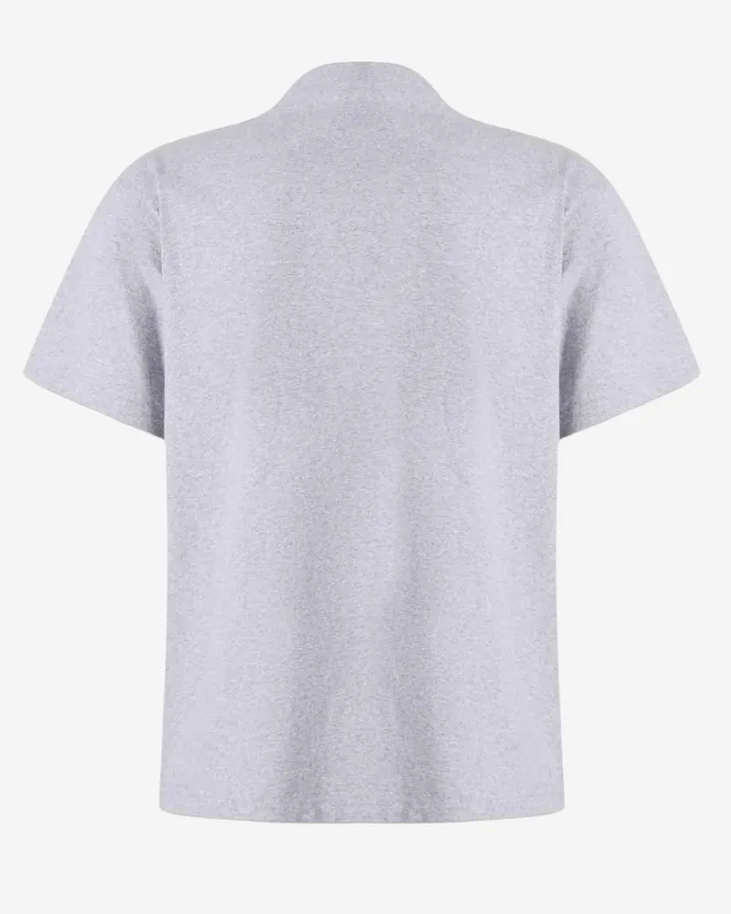 Balenciaga Men's Printed Cotton T-Shirt Light Grey T-Shirts And Polos Gray