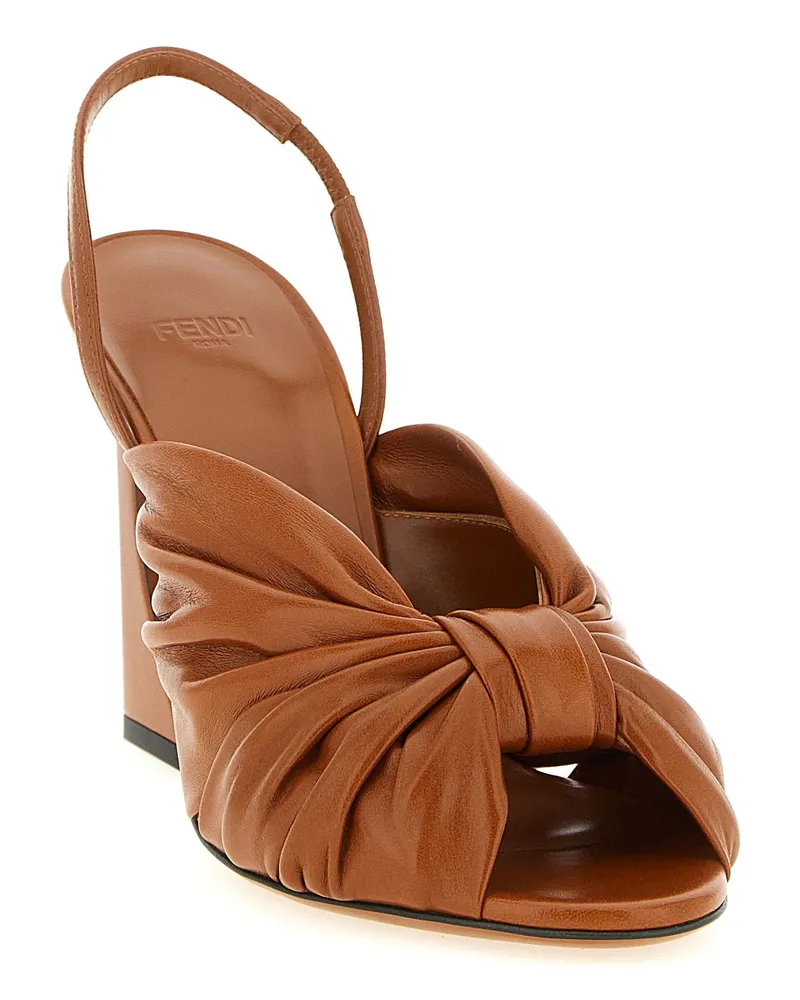 Fendi Arco Slingback Heel — tan Tan