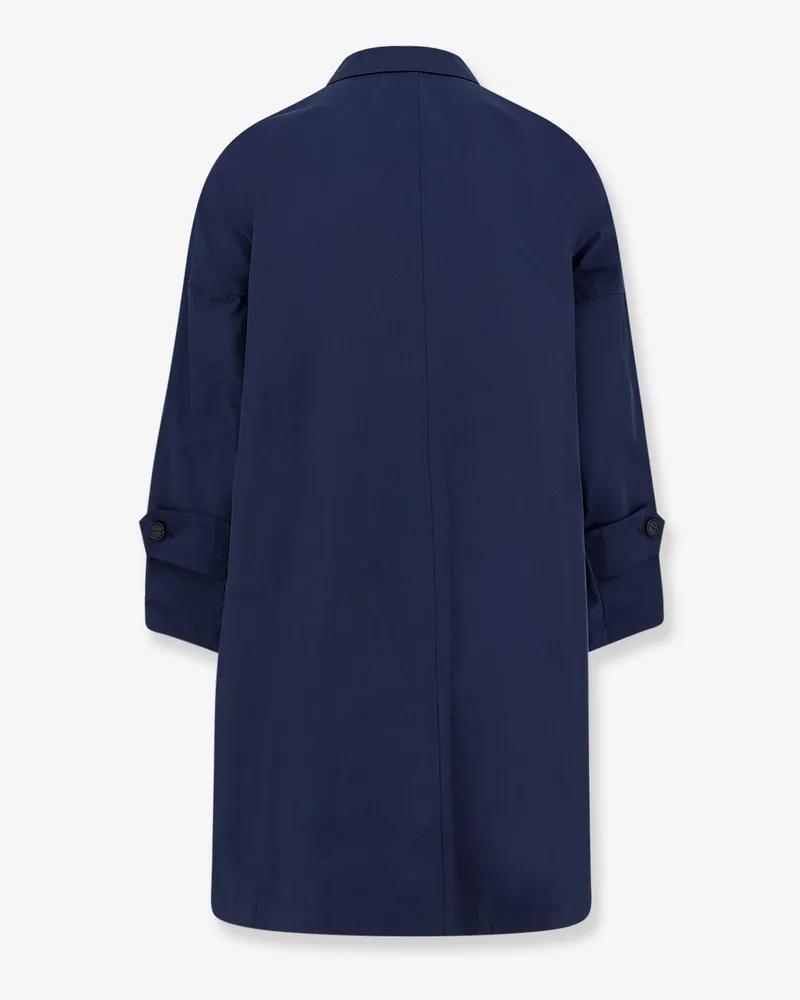 Hevò Women's Raincoat Blue Polyester Jacket Navy