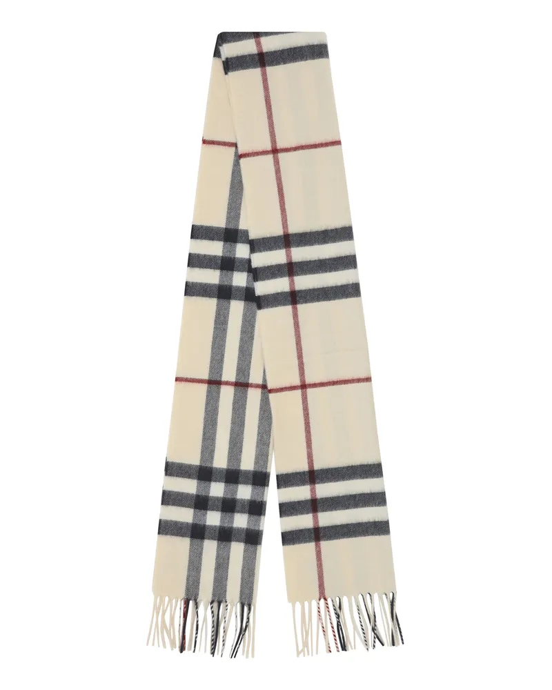 Burberry Men's Cashmere Scarf Stone (capra Hircus) Scarfs Beige