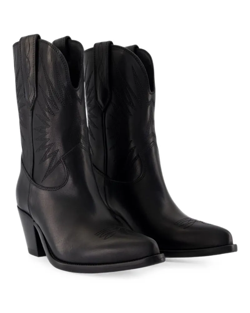 Golden Goose Wish Star Boot — Black Black