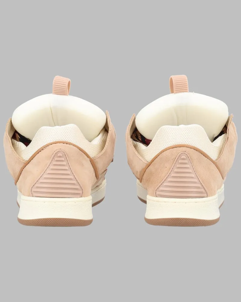 Lanvin Leather High-Top Sneaker — Beige Beige