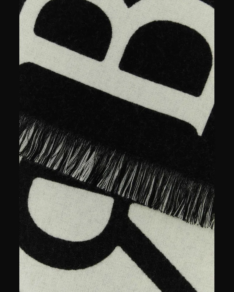 Burberry Unisex Black Wool Scarf Blackcalico Sciarpe E Foulard Black