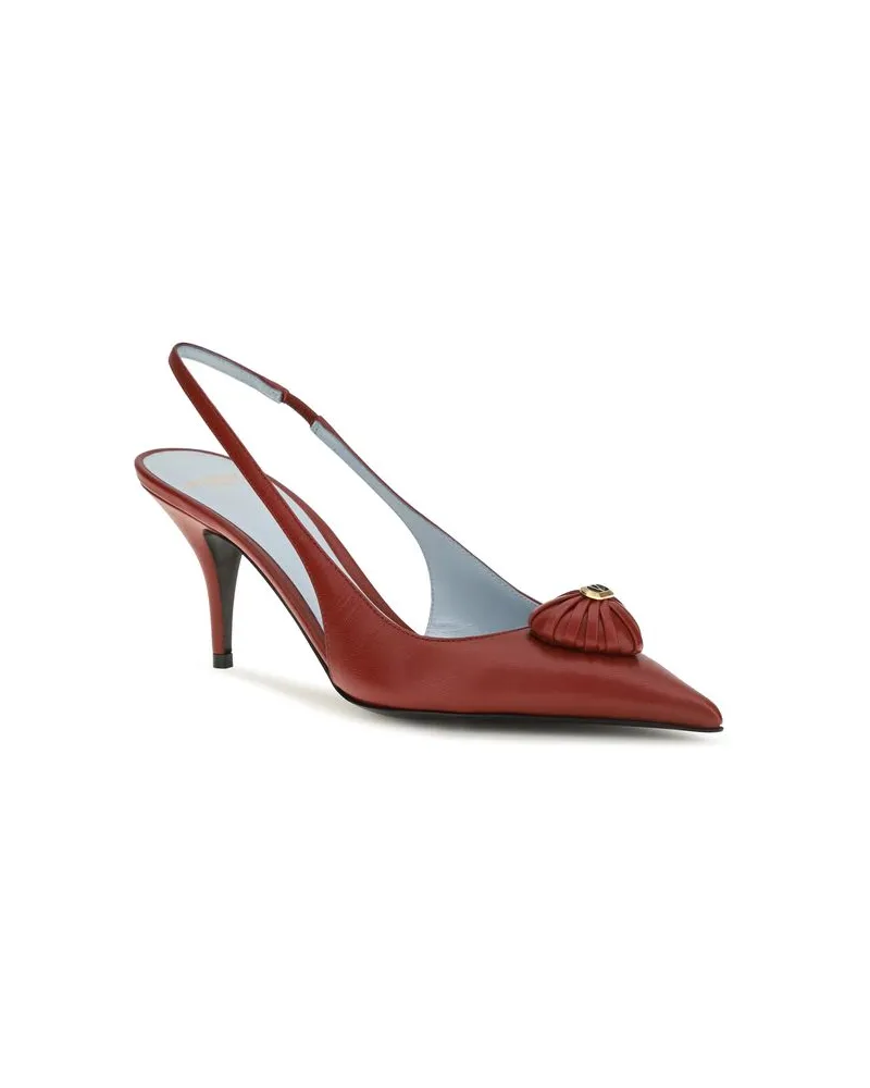 Valentino Garavani Women's Multicolor Calf Leather Bos Taurus High Heel Pumps Red
