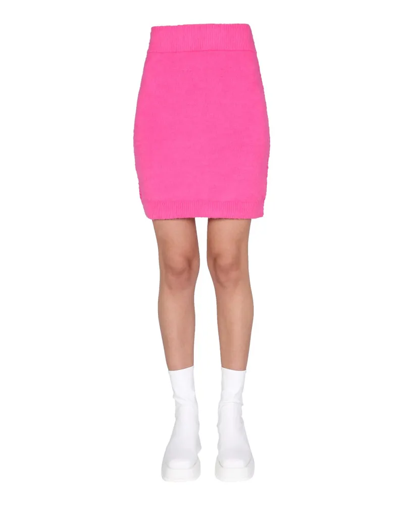 Helmut Lang Brushed Cotton Skirt — Pink Pink