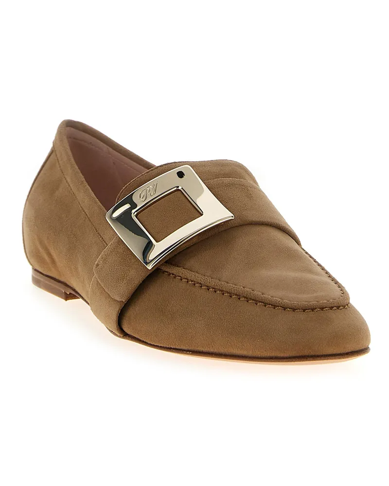 Roger Vivier Suede Loafer — Tan Tan